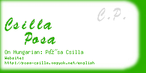 csilla posa business card